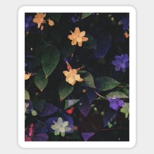 Glitched Butterfly Flower Sticker